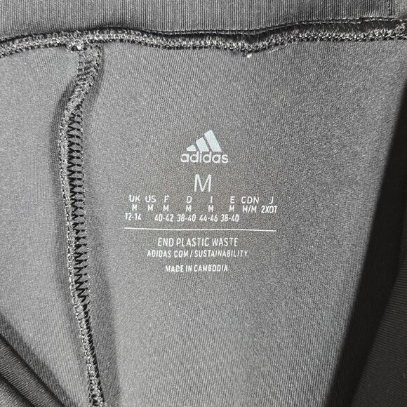 Adidas Leggings Lot Womens M Black AEROREADY Primegreen 3 Stripe Athletic Pants - Picture 5 of 12